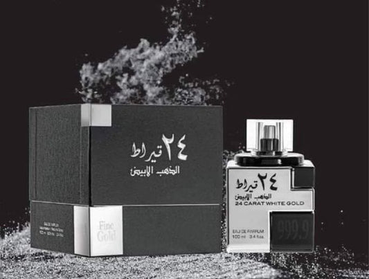 ٢٤ قيراط من الذهب الابيض
