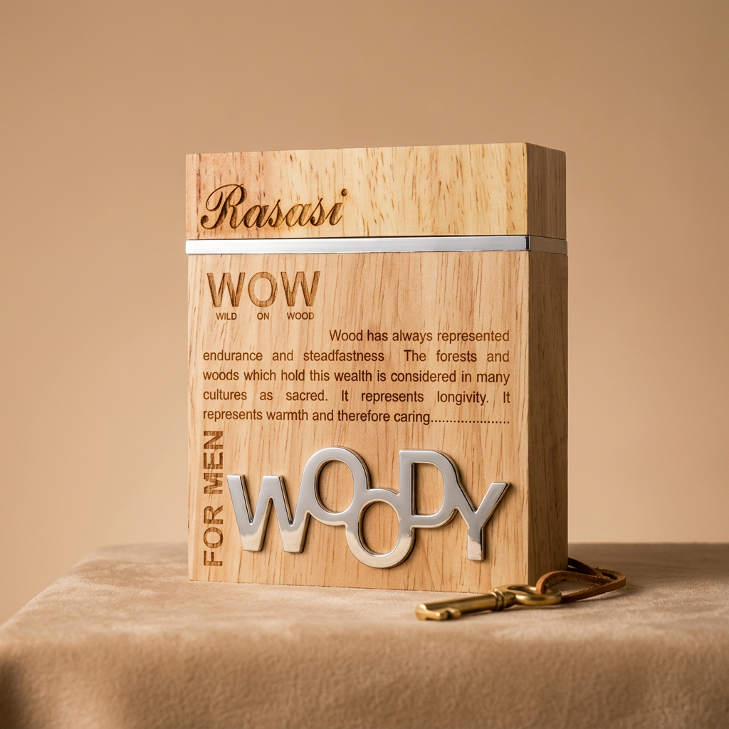 Wow Woody Wild on Wood For Men من الرصاصي